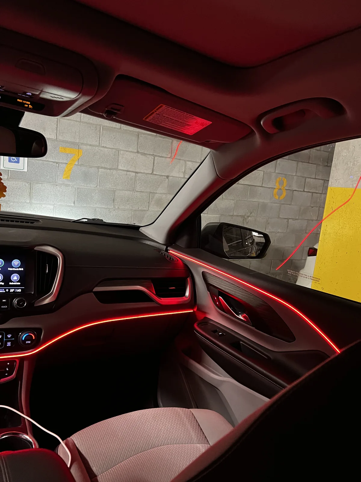 Red ambient lighting GMC