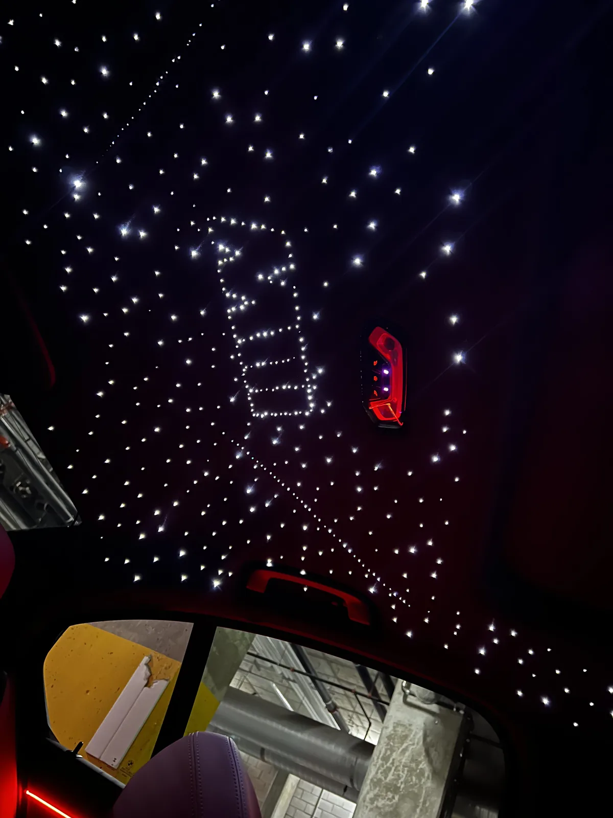 Constellation shooting stars headliner